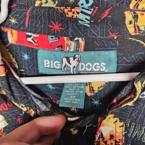 Big Dogs Button Down Party Shirt Cocktail